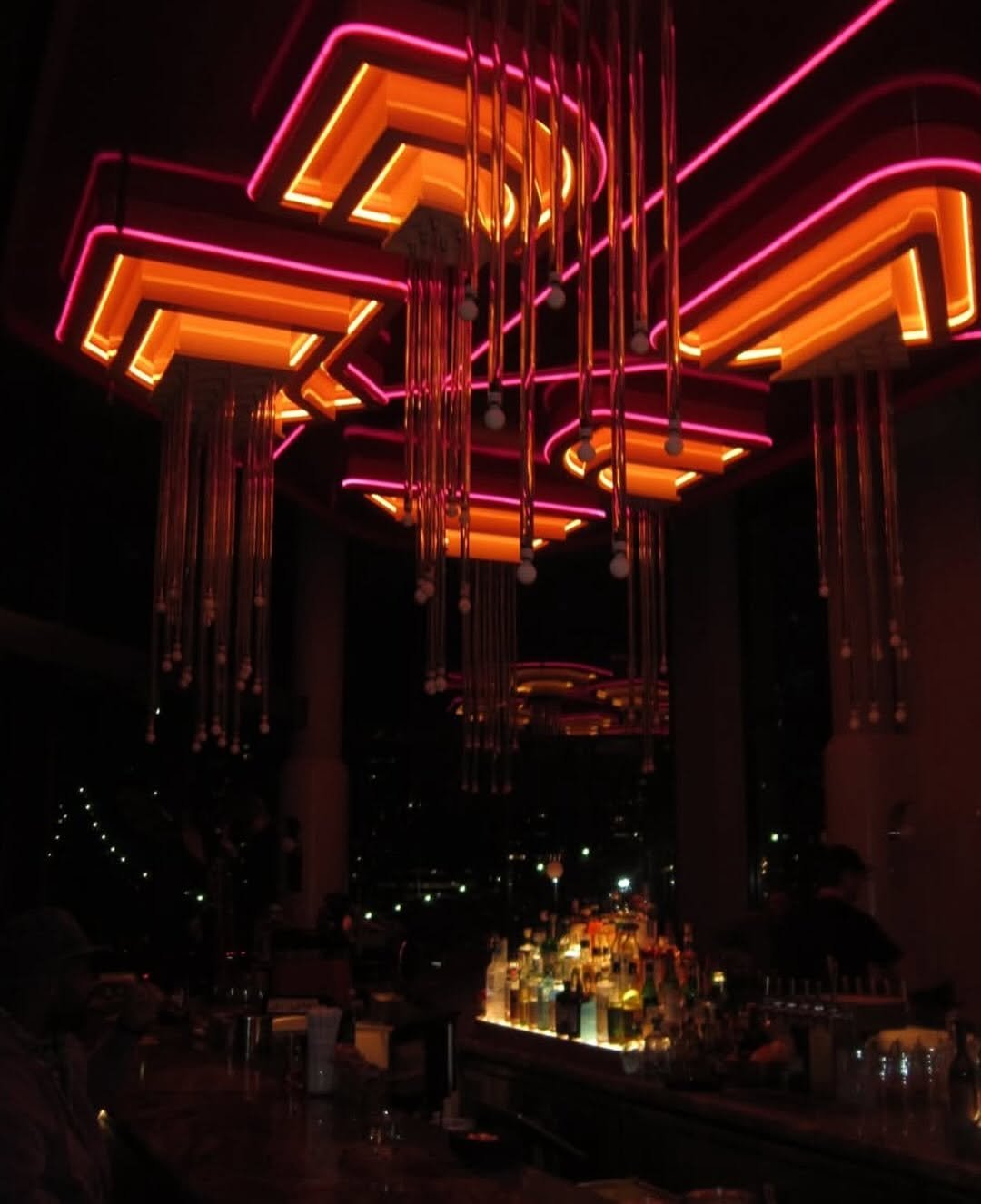 Halloween decor around Panorama Room’s bar area