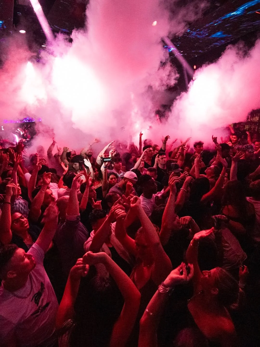 Close-up of Halloween cocktails served at NEBULA’s VIP tables