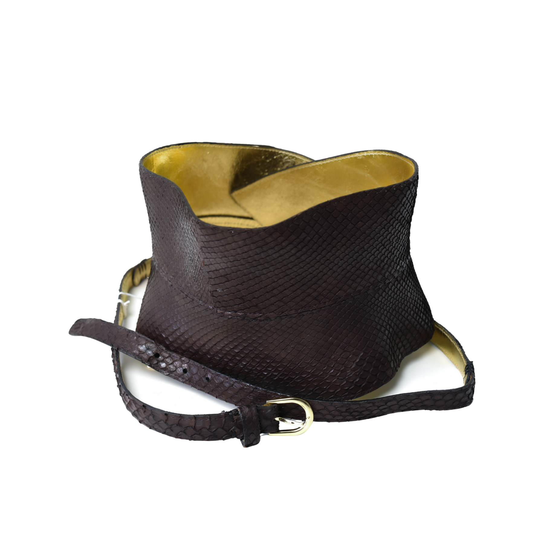 Snake Skin Leather Corset Belt