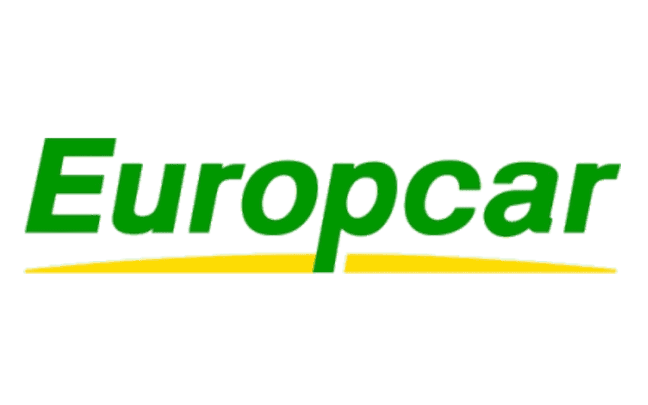 Europcar logo with green text and yellow underline on a blank background.