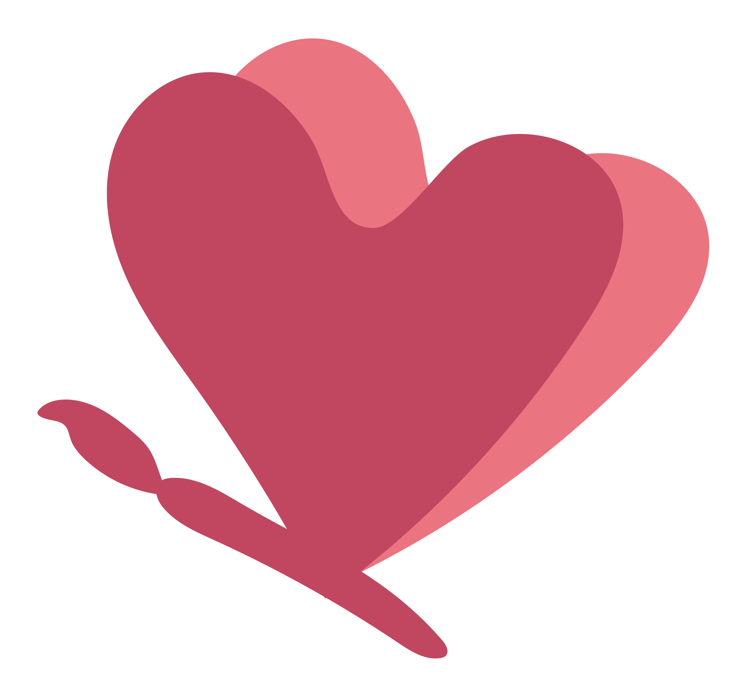 Hearts of Hope - Butterfly and paintbrush icon design.