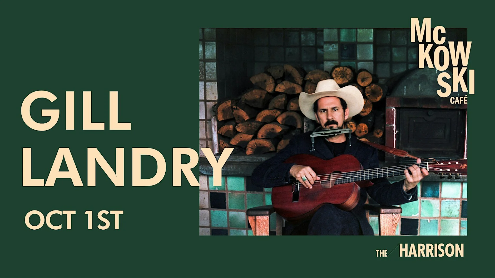 Two-time Grammy winner Gill Landry, the Louisiana-born songwriter and former Old Crow Medicine Show member, brings his solo show to Belfast, offering a rare chance to hear his genre-defying blend of cinematic sweep and intimate storytelling up close.