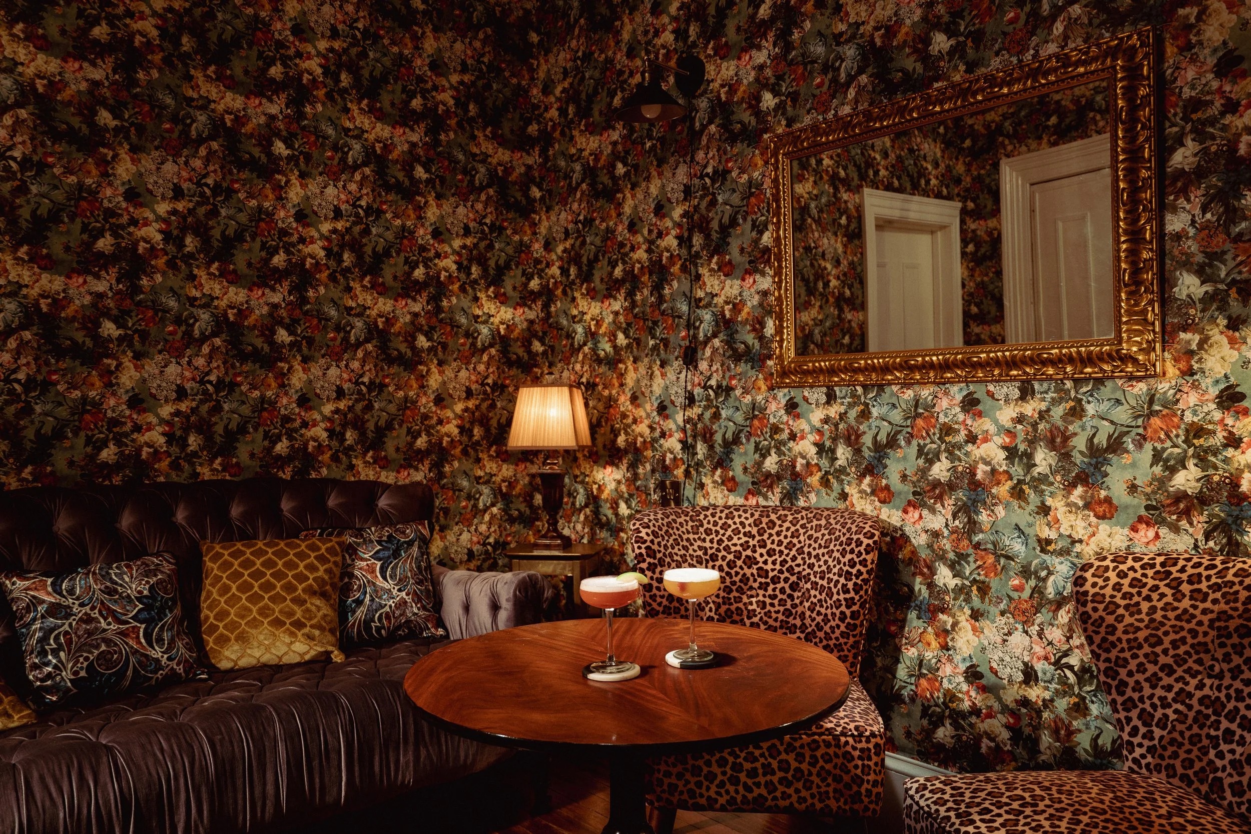 Cosy Hotel Nook with cocktails 