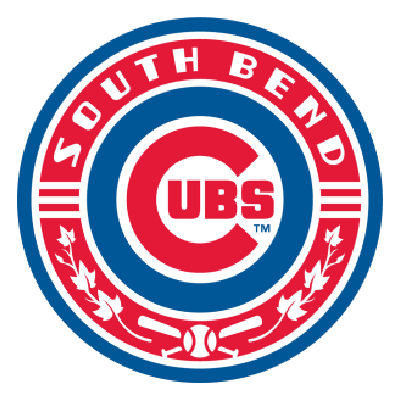 Chicago Cubs logo with the text 'South Bend' at the top.