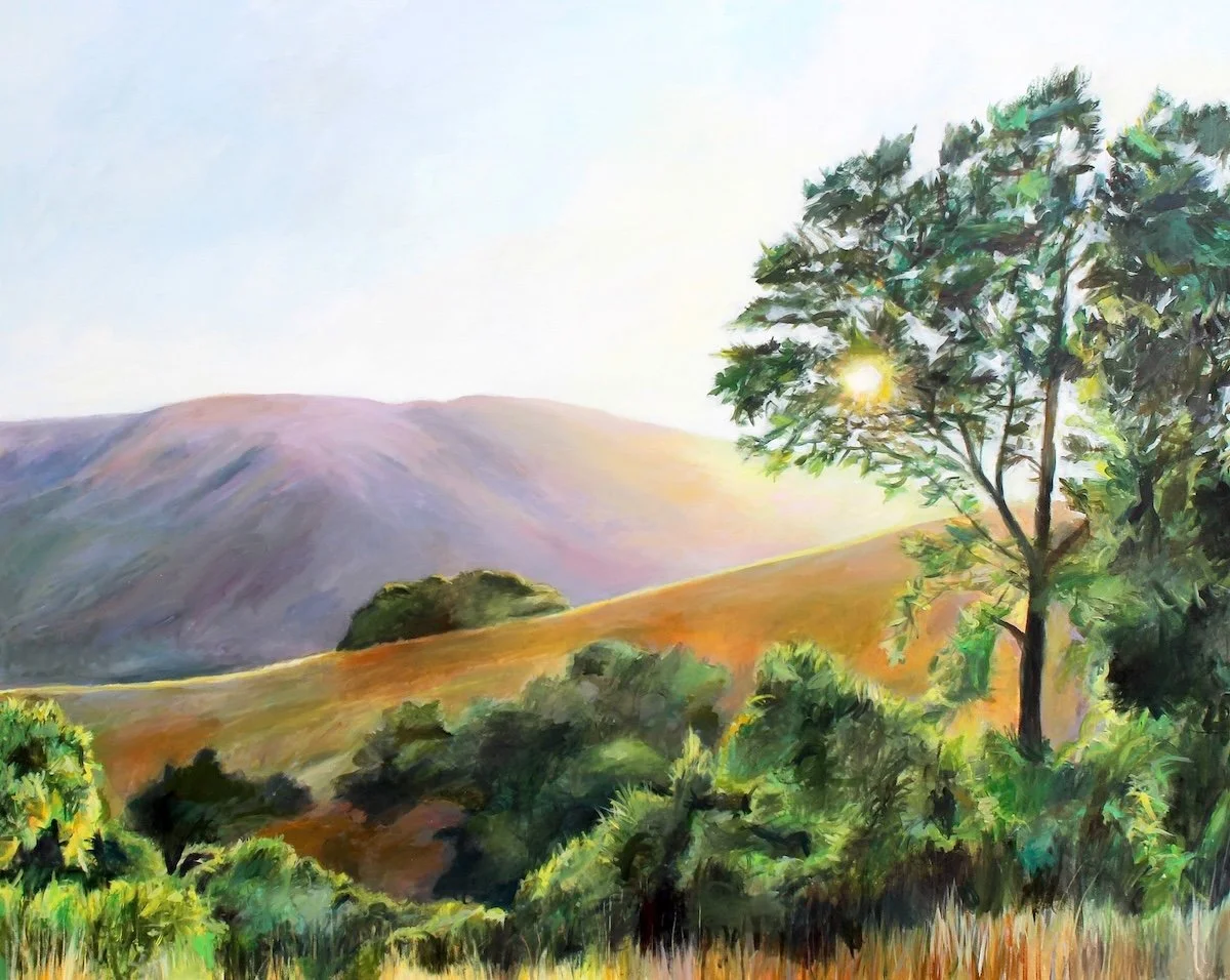 Briones Sunset, 2026, acrylic on canvas, 60 x 76 inches, SOLD