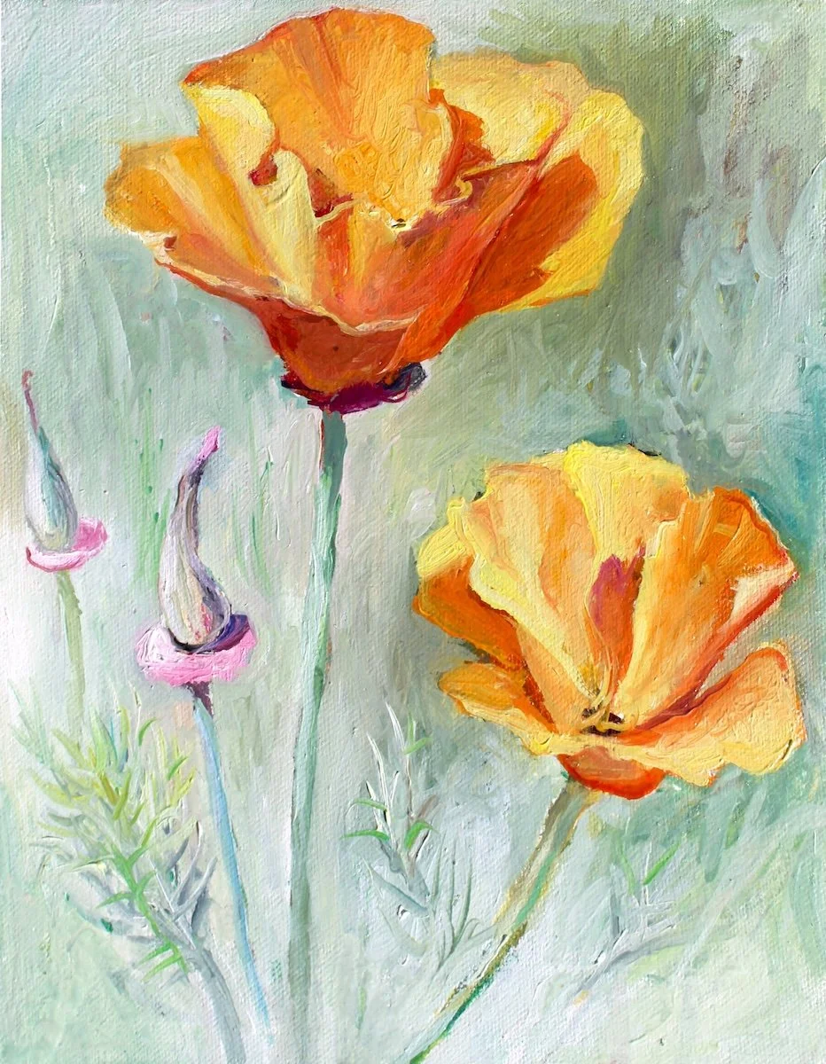 Poppies, 2026, oil on canvas, 10 x 8 inches