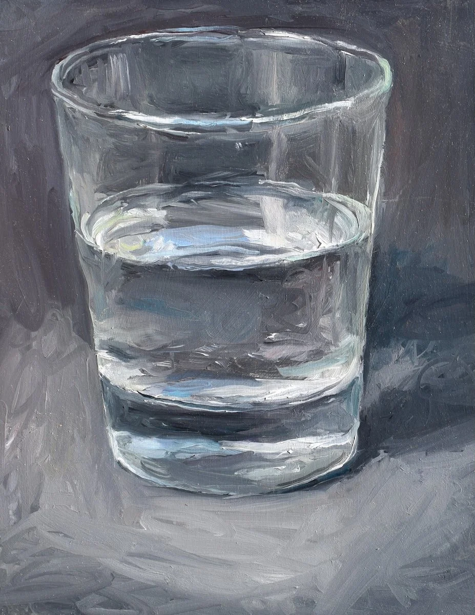 Water, 2020, oil on panel, 10 x 8 inches