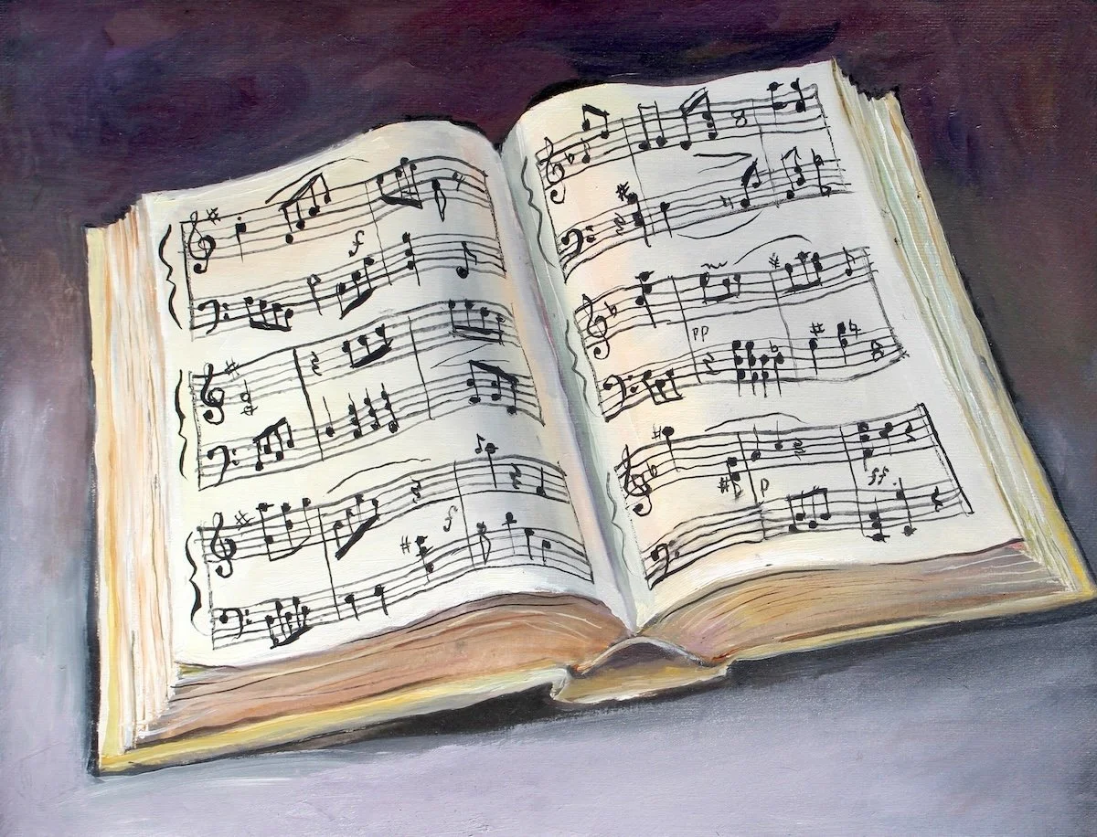 Music Book, 2025, oil on canvas, 11 x 14 inches
