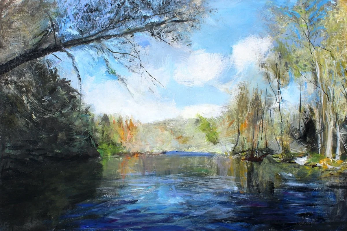 Trinity River, 2023, oil on canvas, 16 x 24 inches