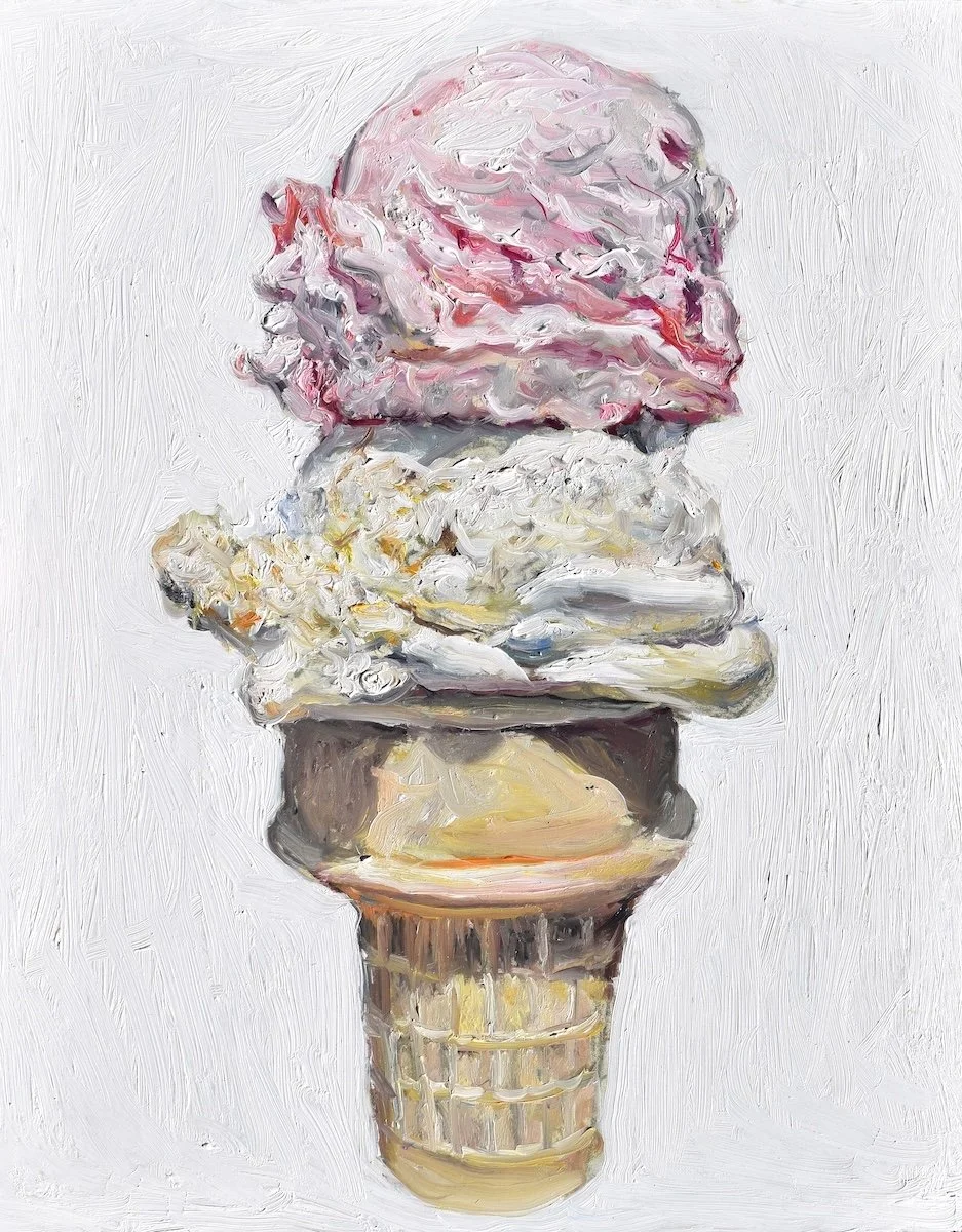 Strawberry Vanilla, 2026, oil on panel, 11 x 9 inches