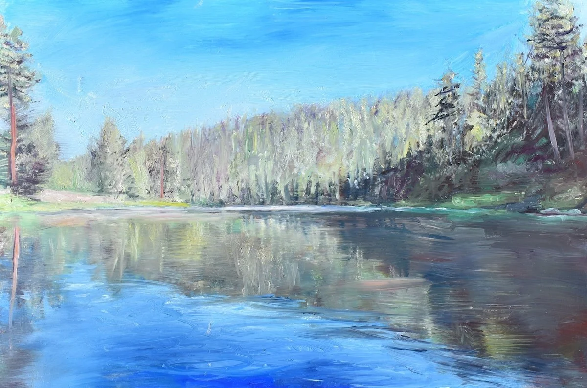Blackfoot River, 2026, oil on panel, 12 x 18 inches
