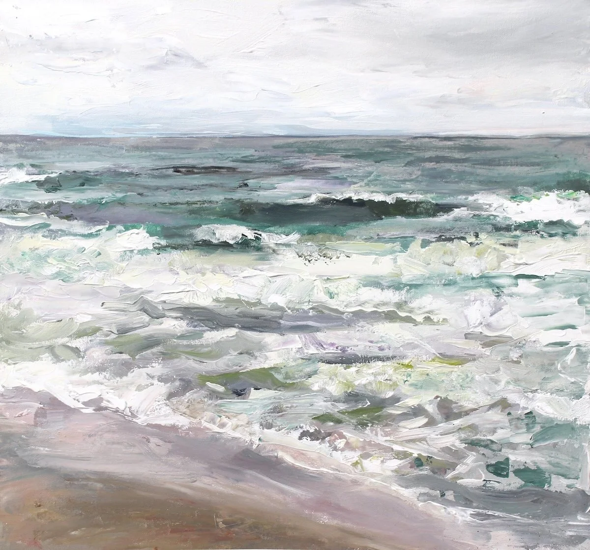 Overcast, 2021, acrylic on canvas, 24 x 26 inches, SOLD