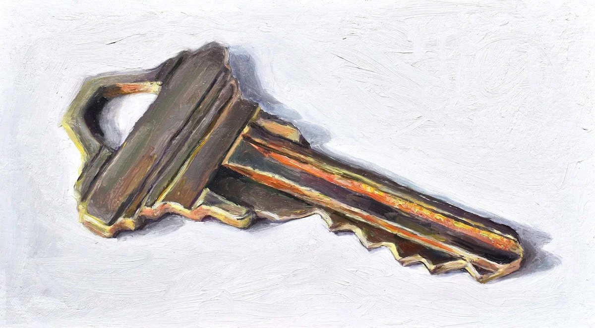 Key, 2026, oil on canvas, 7 x 12 inches