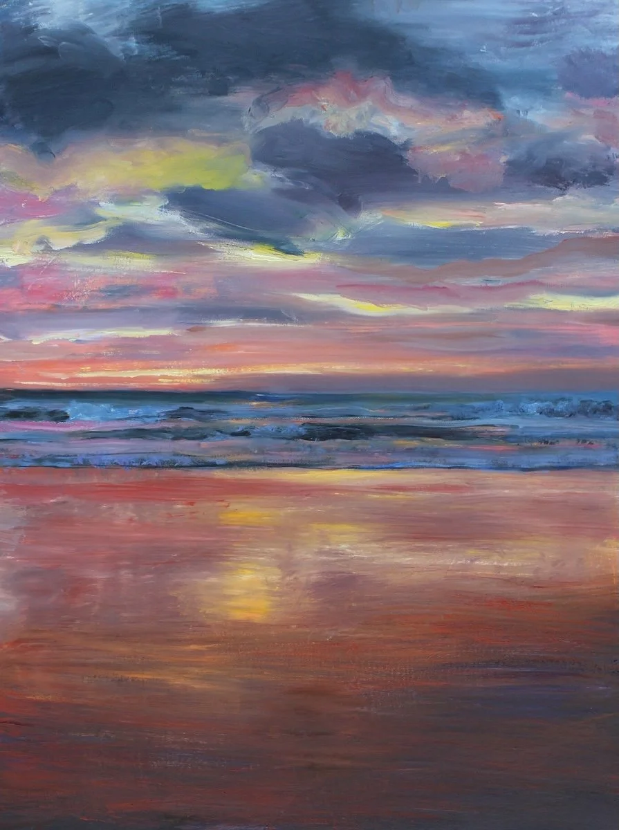 Winter Sunset, 2017, oil on canvas, 24 x 18 inches