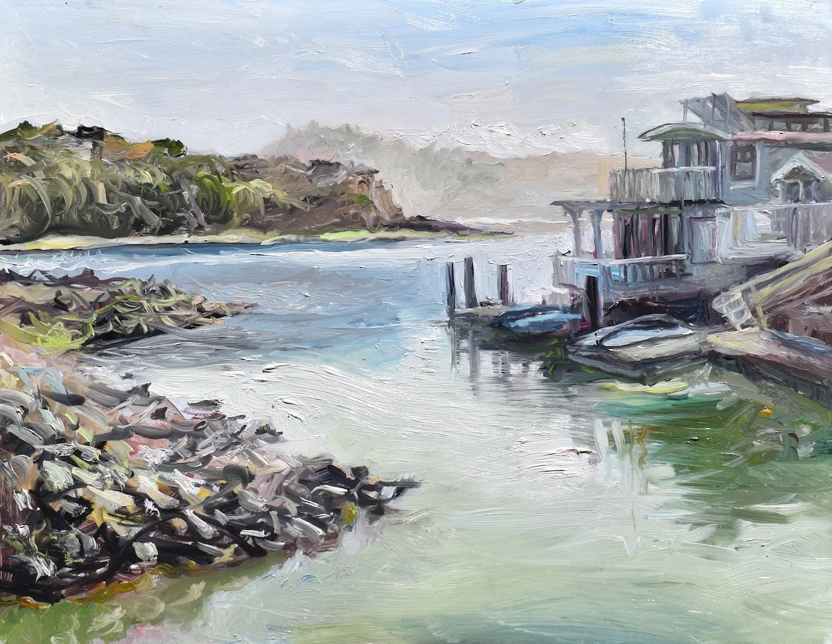 Yellow Ferry Dock, 2026, oil on panel, 11 x 14 inches