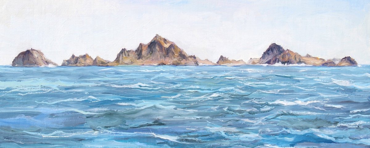 Farallones, 2026, oil on linen, 7 x 17 inches