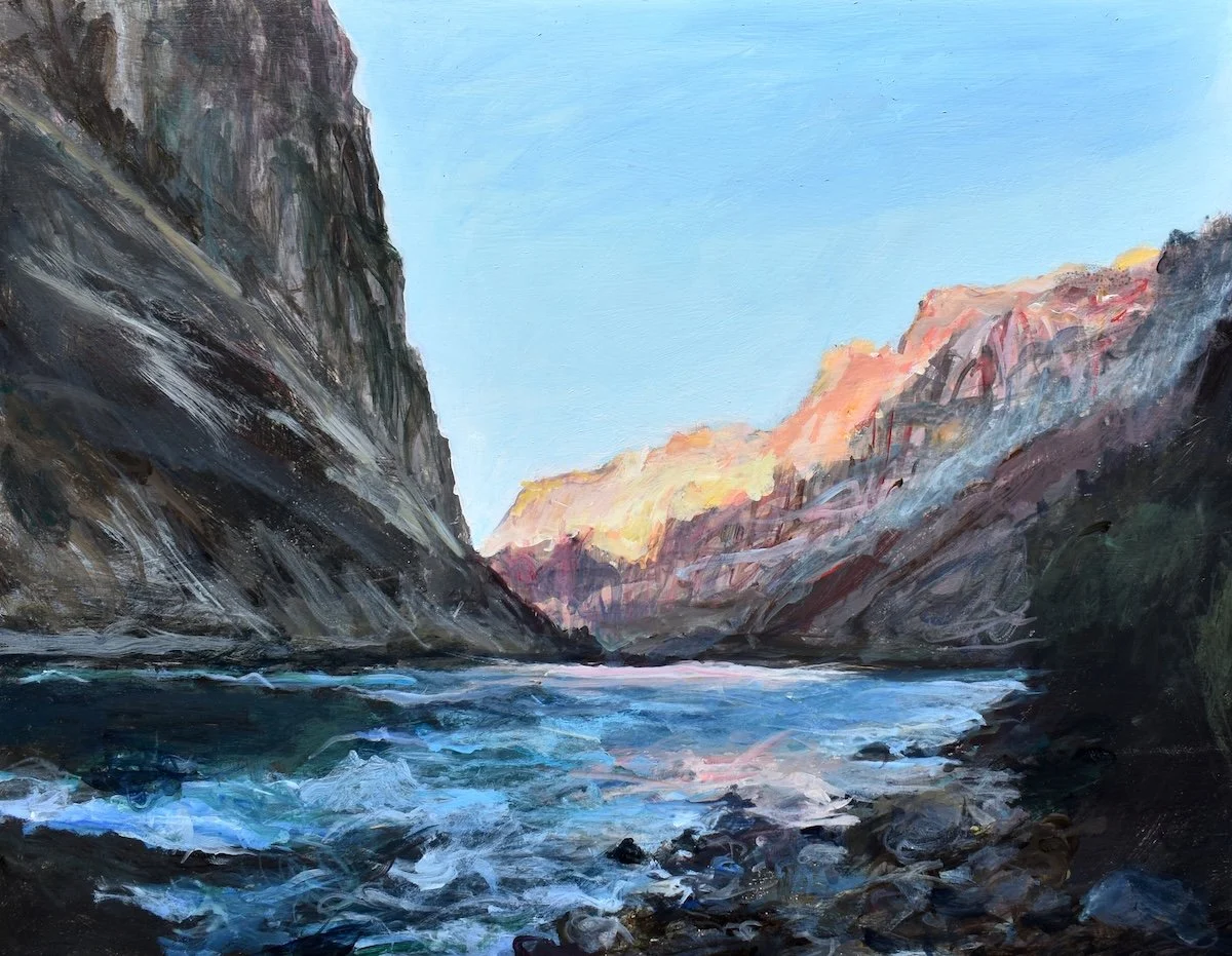 River Canyon, 2026, acrylic on panel, 14x18 inches