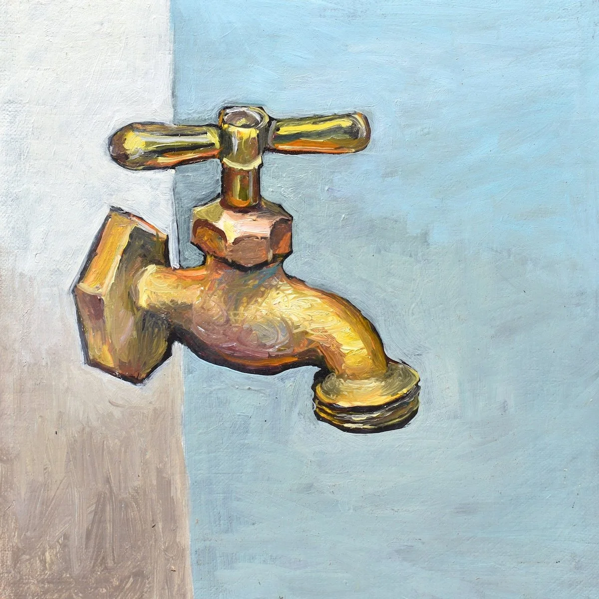 Spigot, 2025, oil on linen, 8 x 8 inches