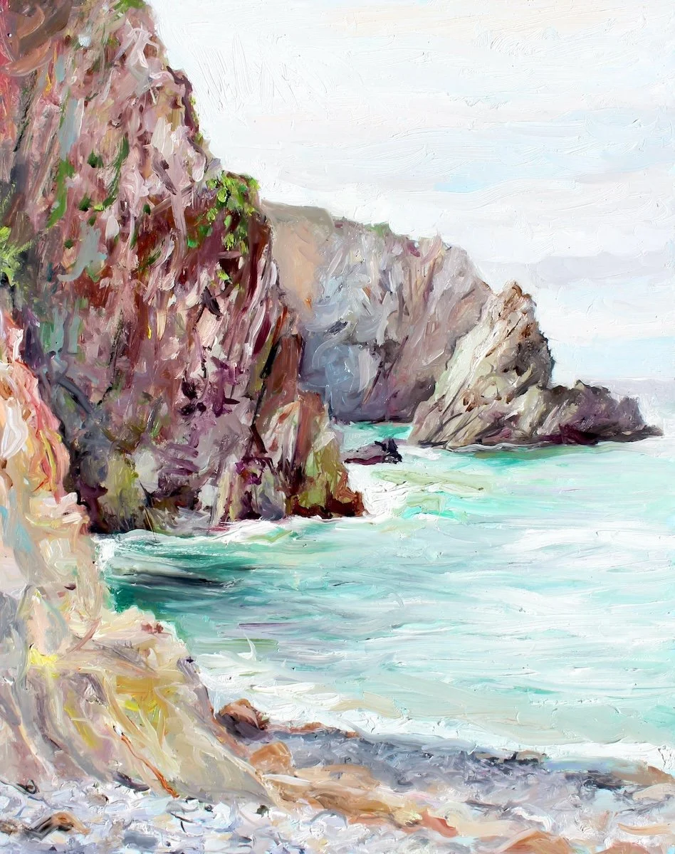 Secret Cove, 2025, oil on panel, 14 x 11 inches