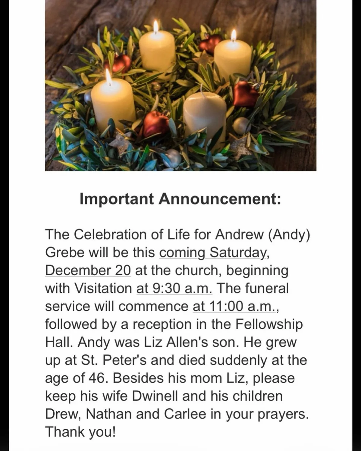 Liz, you are in our hearts and prayers.