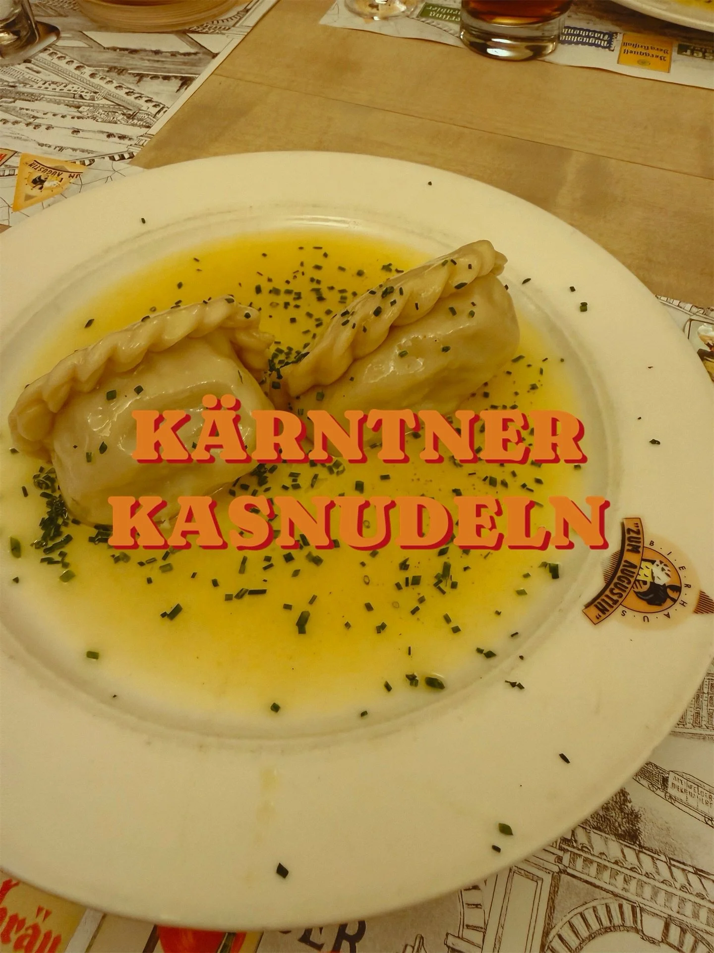 Known as Carinthian ravioli, K&auml;rntner Kasnudeln are gigantic pasta pockets filled with cheese, potatoes and fresh herbs. The oldest documented reference to this dish dates back to 1485, when the Italian cleric Paolo Santonino, traveling through 