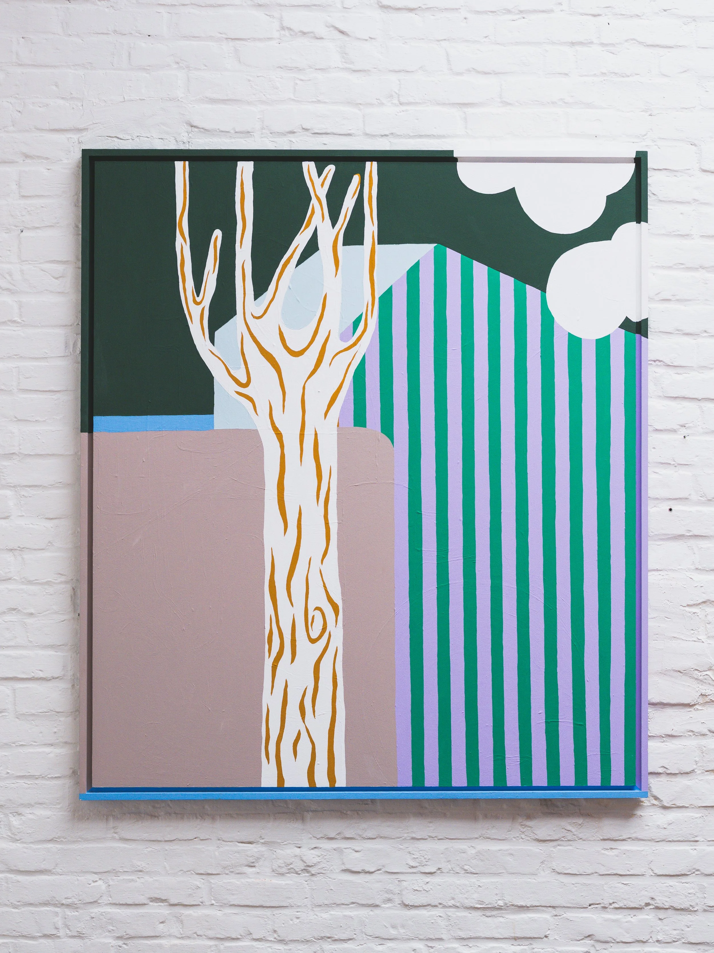 wandeling in oktober, 2023/ acryl op MDF / 105 x 120 cm