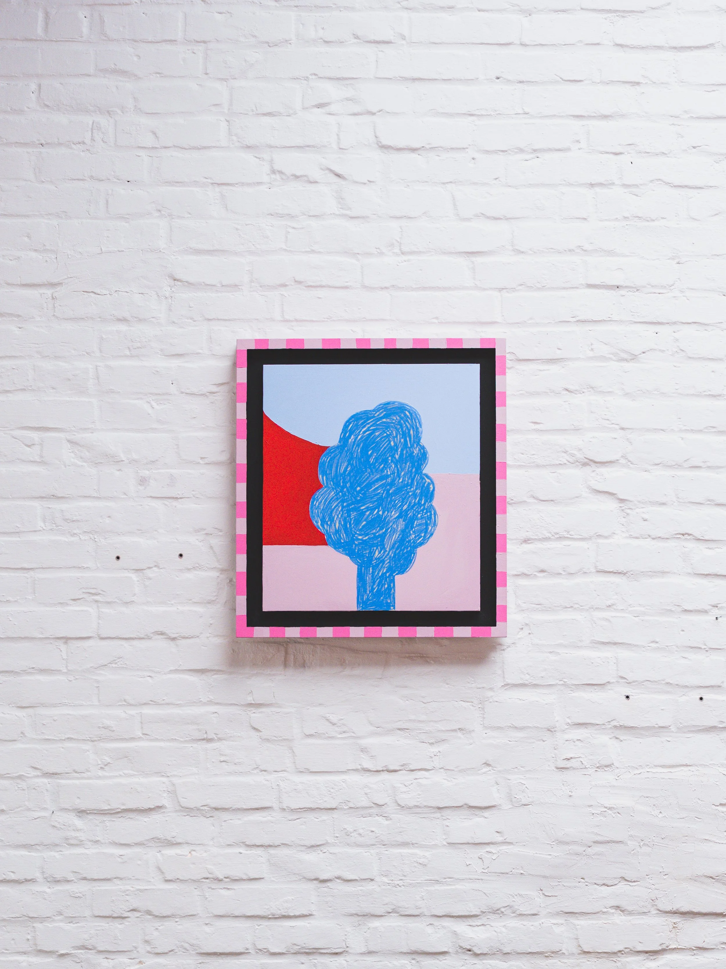 blauwe boom, 2025 / acryl en vetkrijt op MDF / (verkocht)