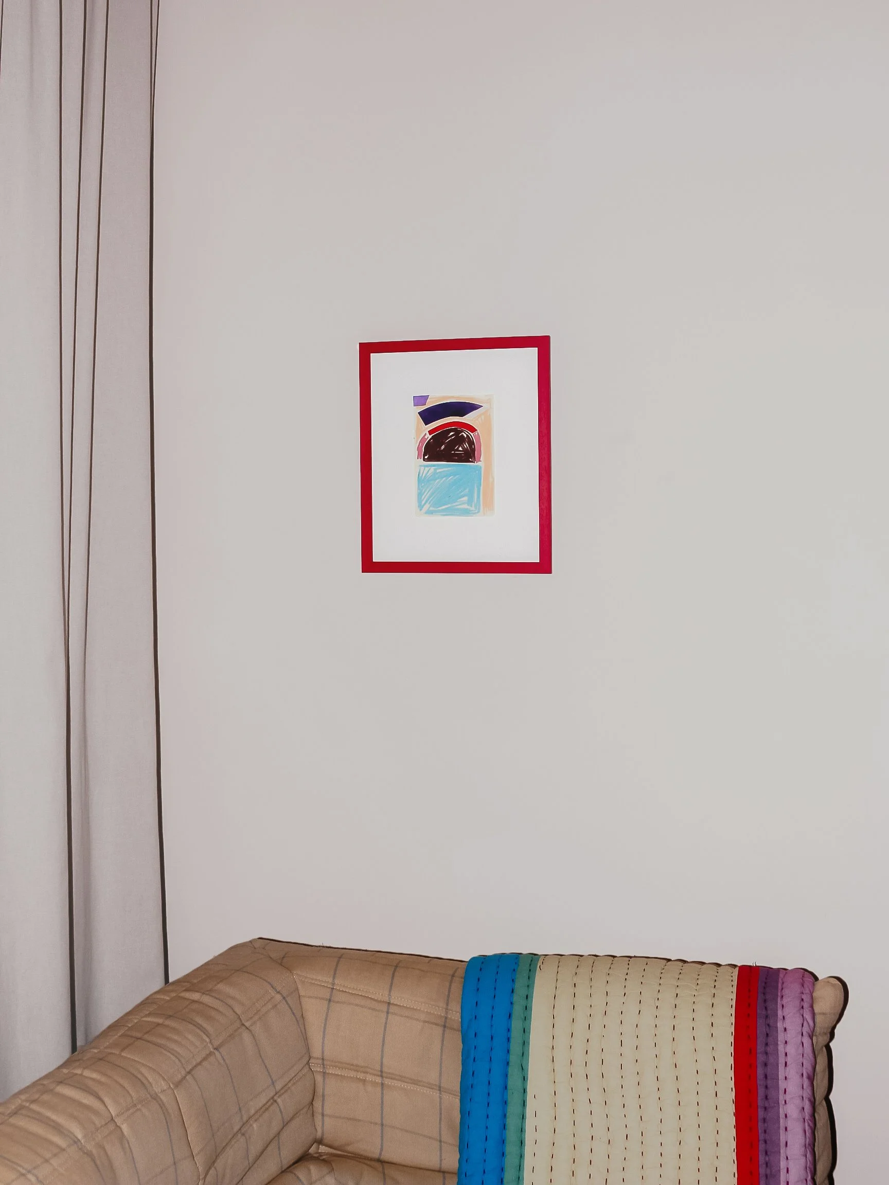 originele tekening - houten kader