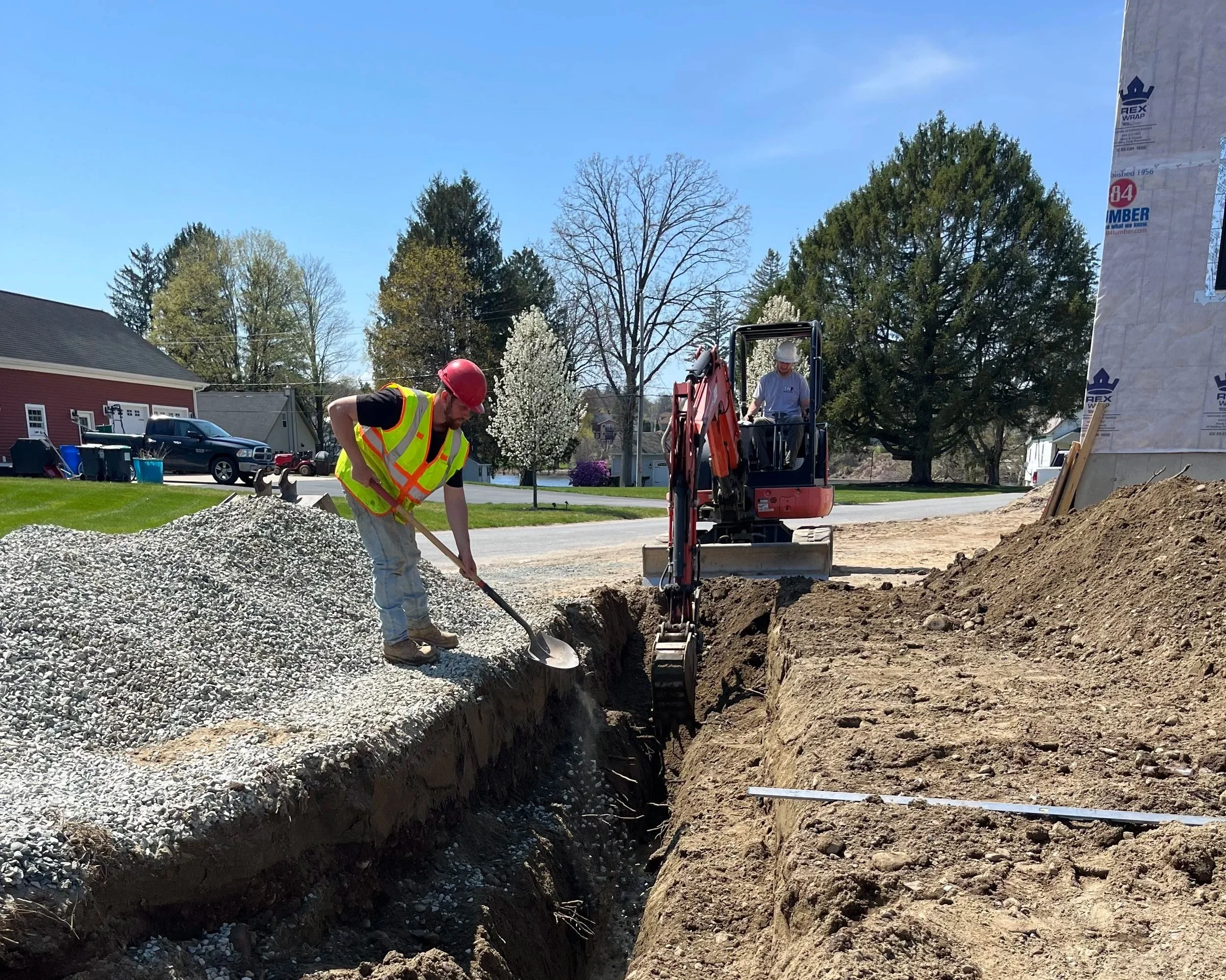 The Excavating Crew running a new water service