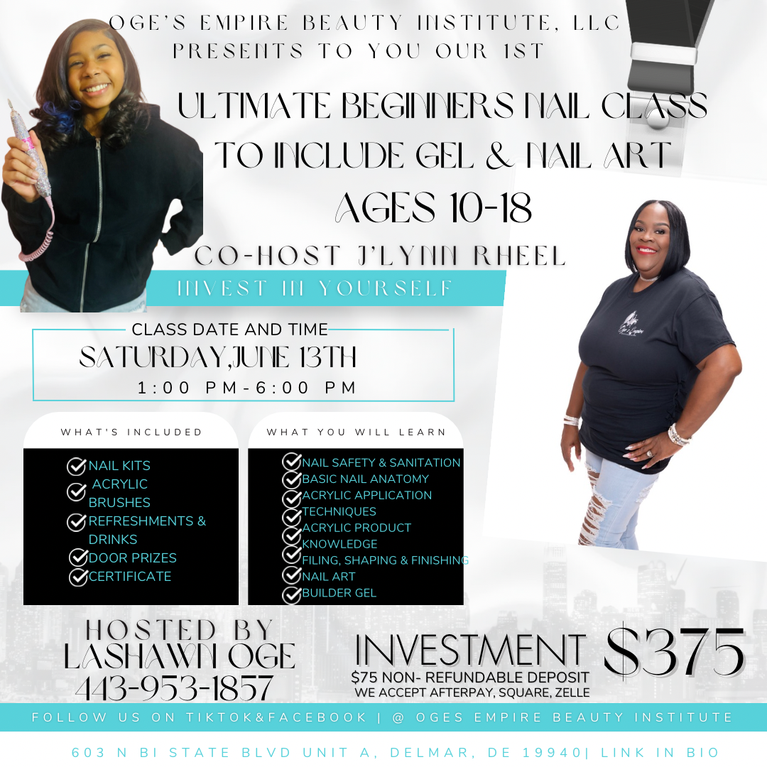 Ultimate Beginners Nail Class To Include Gel & Nail Art