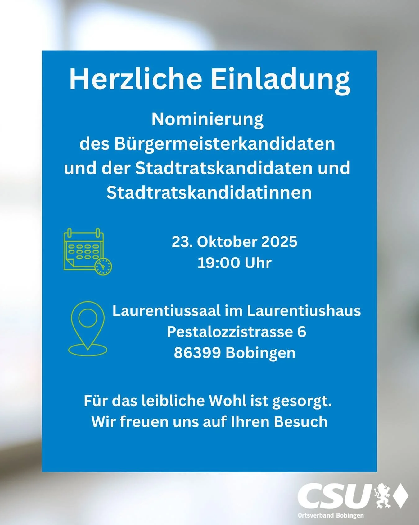 Herzliche Einladung!