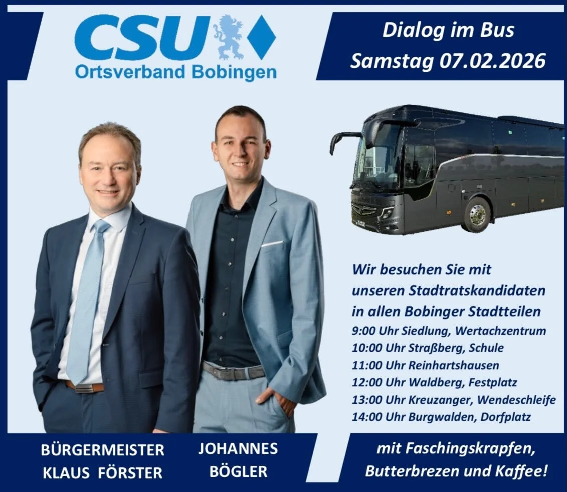 Treffen Sie unseren B&uuml;rgermeister Klaus F&ouml;rster und die Stadtratskandidatinnen und Kandidaten bei Ihnen vor Ort.