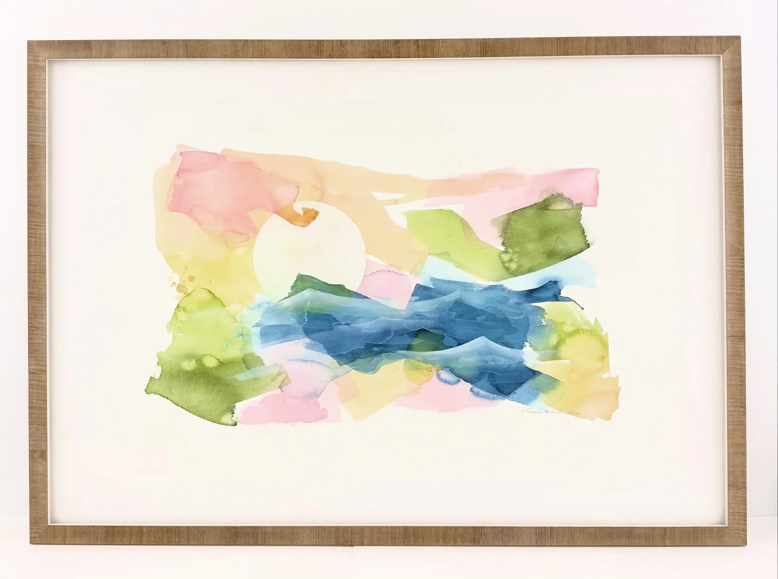 Original Watercolor • 34 x 48" • Opaline Abstract