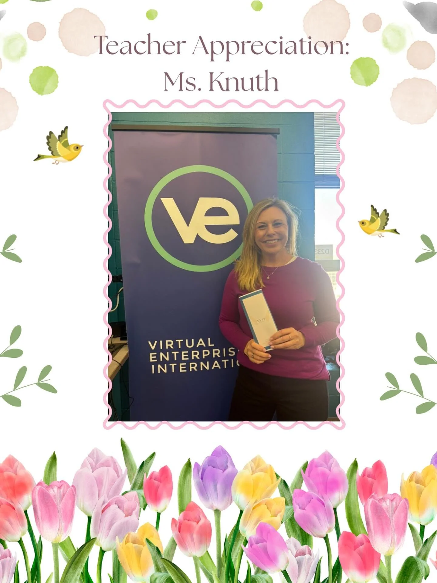 Thank you Ms. Knuth!

#vei #envyessence