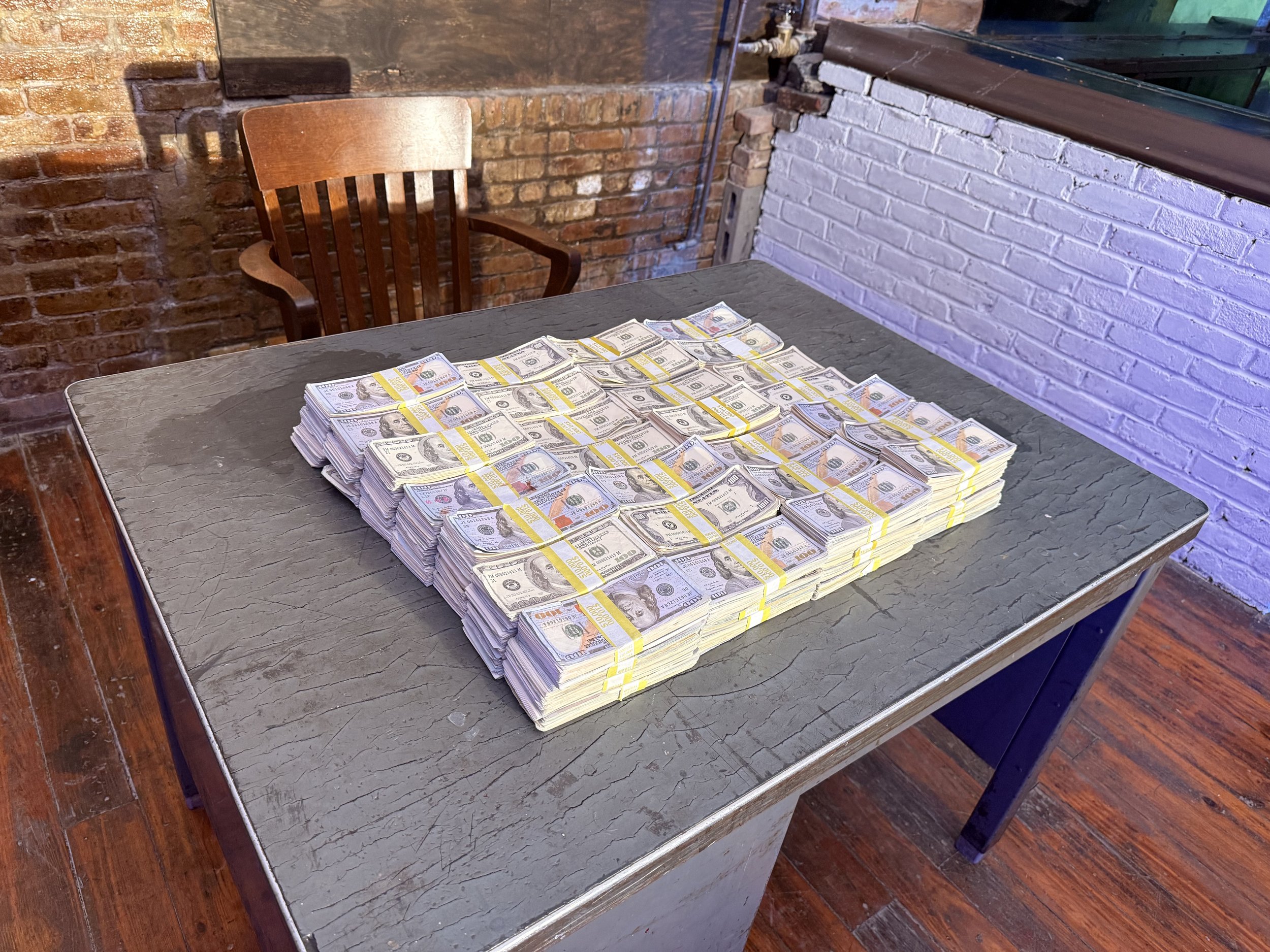 Prop money - stacks of banded US dollars