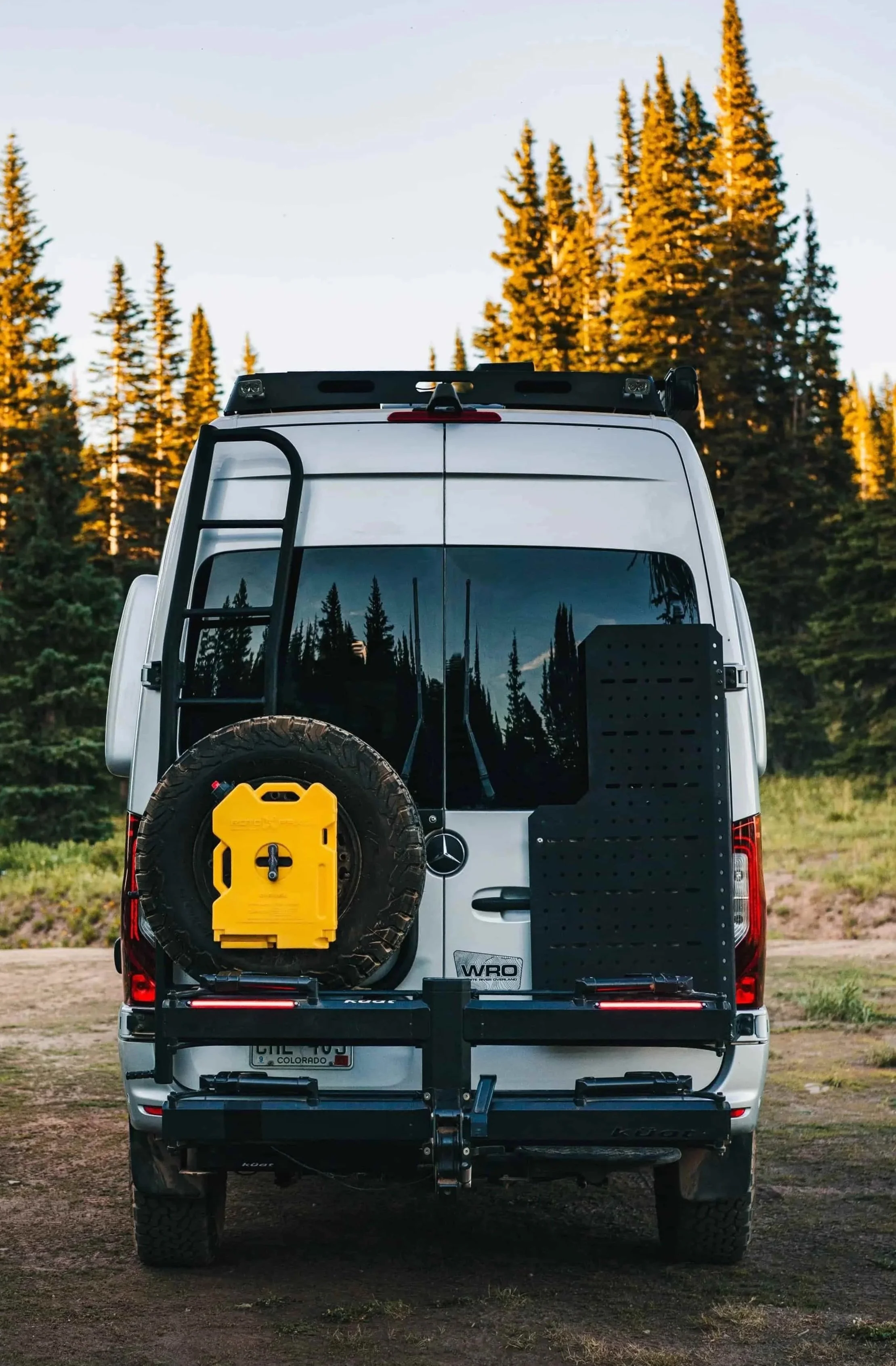 Vehicle Accessories on the back of a Sprinter Van