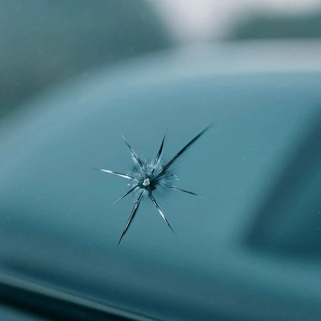 Cracked Windshield to be Repaired