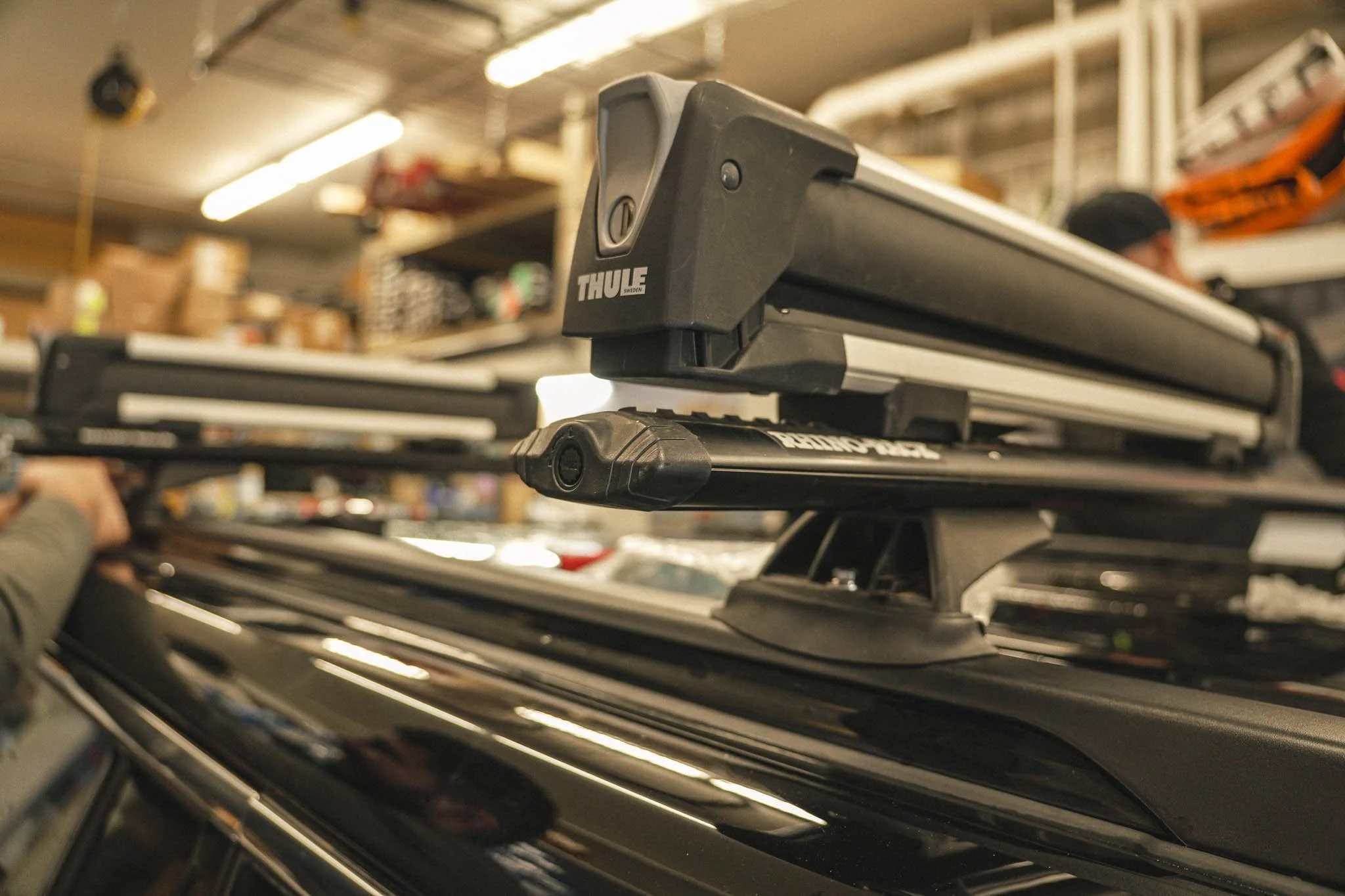 Thule Ski Rack on Rhino Rack Cross Bars