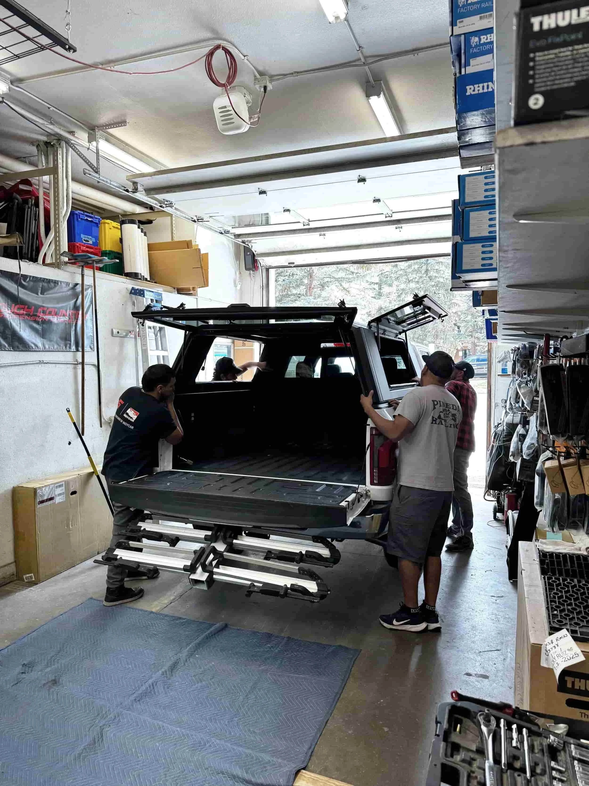 Professional Topper Installation at Cracks & Racks