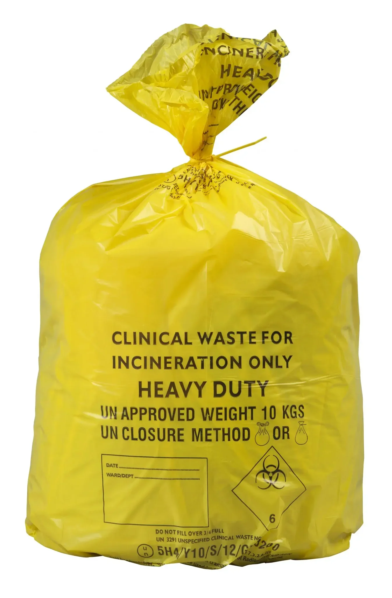 Yellow Clinical Waste Bags