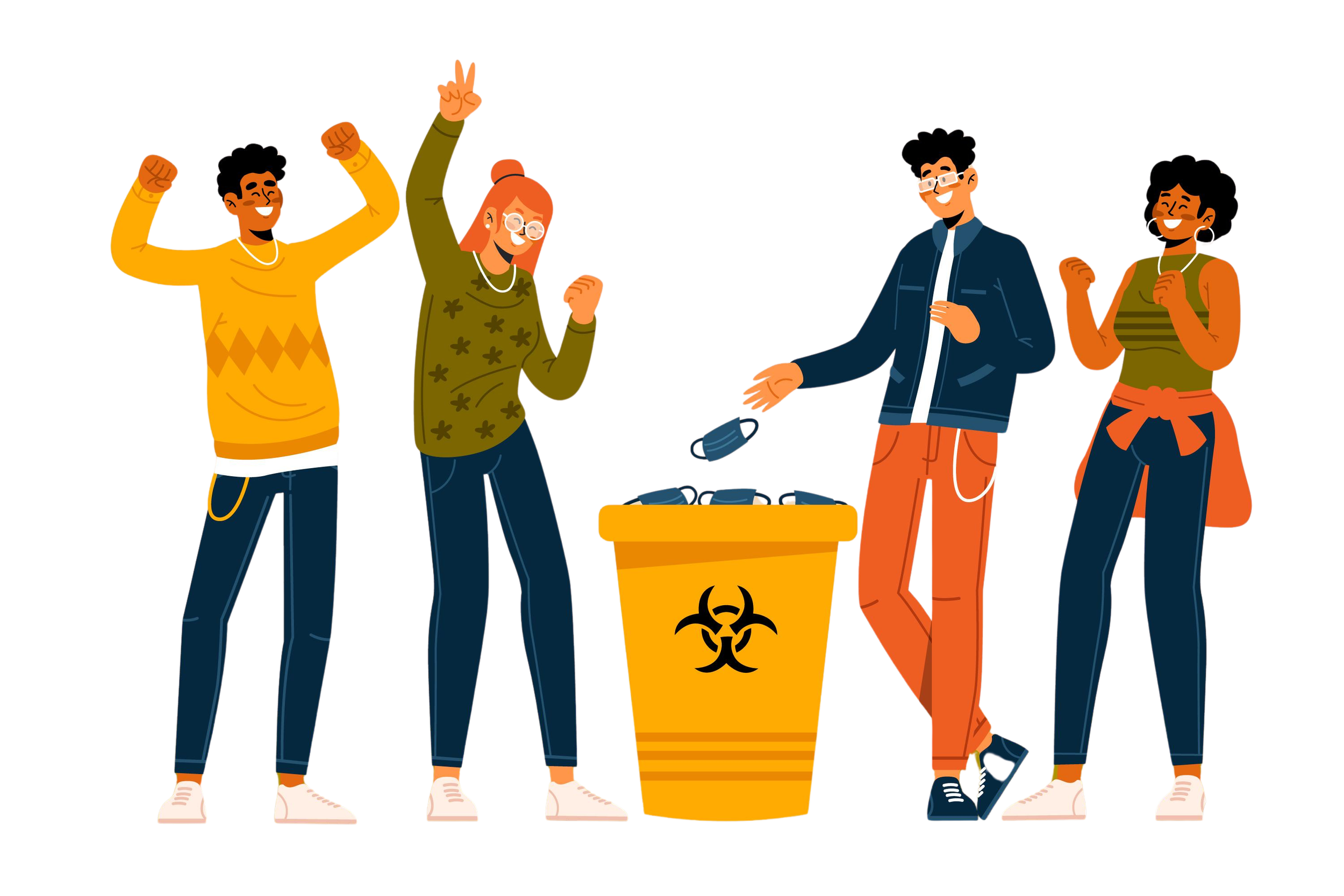 People disposing of clinical waste in the northwest