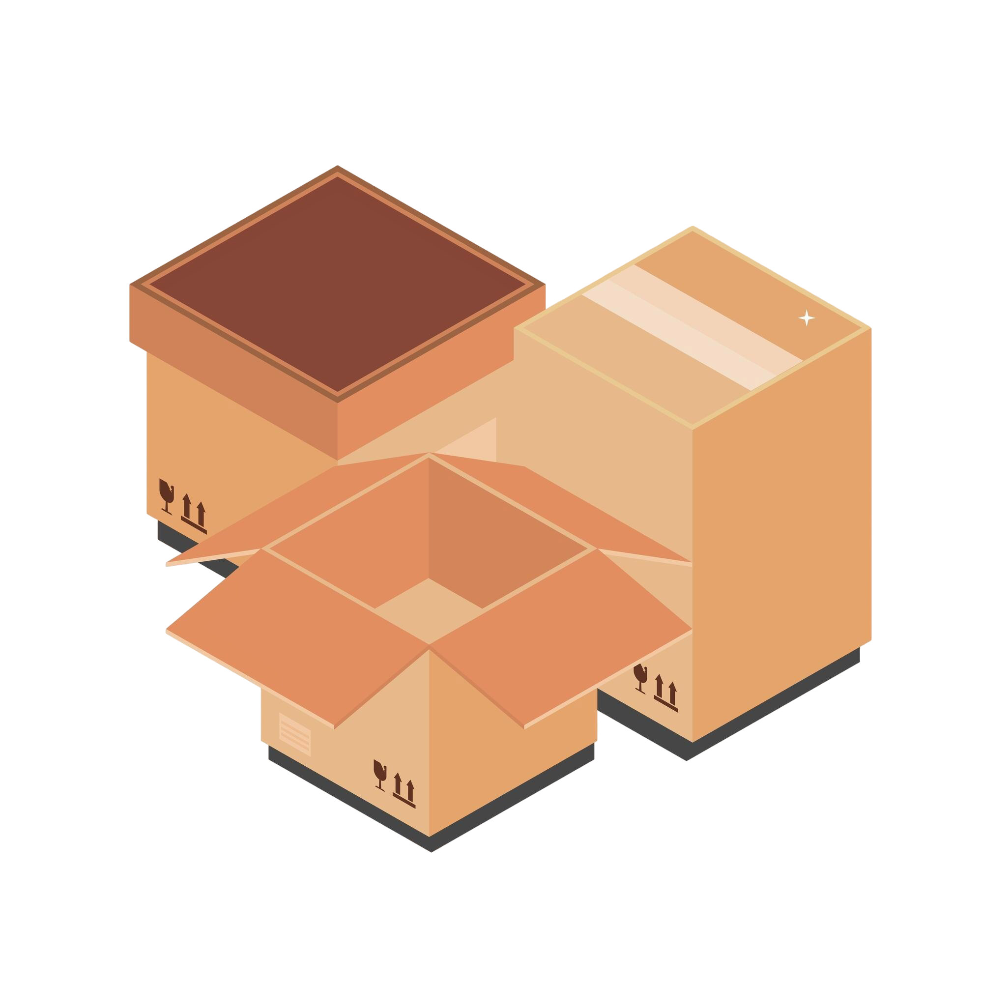 Cardboard waste ready for collection and disposal in the Northwest