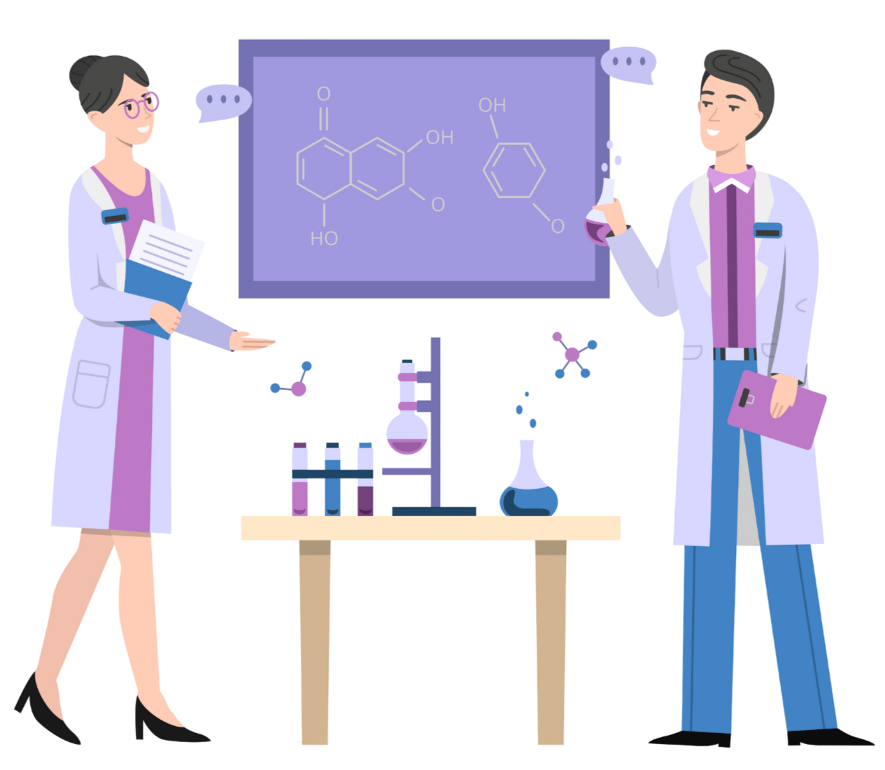 Laboratory workers arranging waste disposal services in the Northwest.