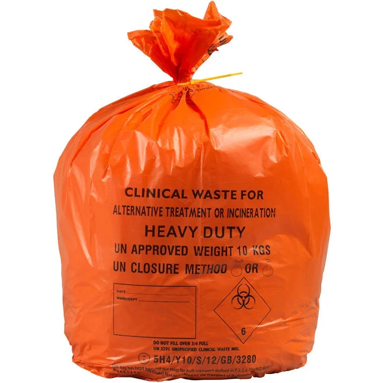 Orange Clinical Waste Bags