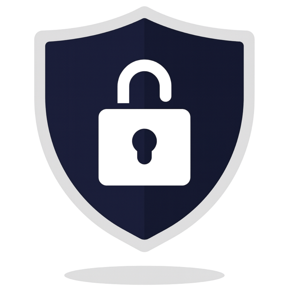 Secure padlock icon representing confidential document shredding and data protection for clinical records