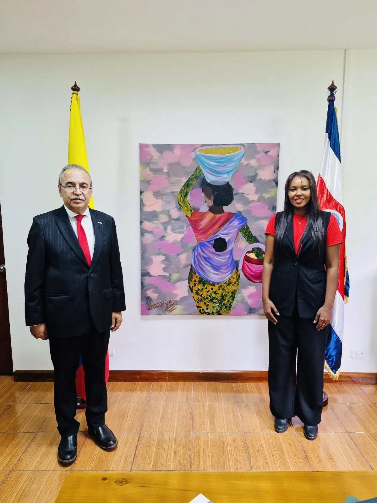 The artwork titled “Una gran Mujer” was collected  by the Government of Colombia to be added as a part of their art collection .