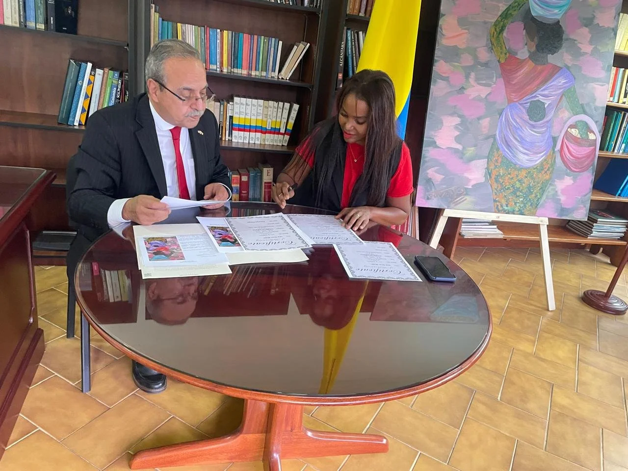 This artwork titled “spiritual dance” was collected by the Museum Carl Rigby, Bluefields Nicaragua. the piece now stands as a part of their collection.