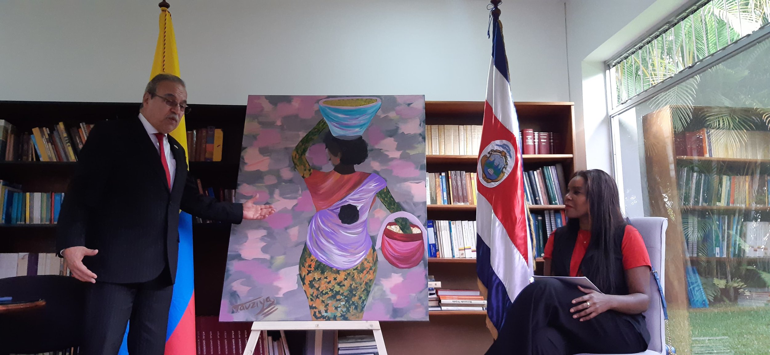 This artwork titled “spiritual dance” was collected by the Museum Carl Rigby, Bluefields Nicaragua. the piece now stands as a part of their collection.