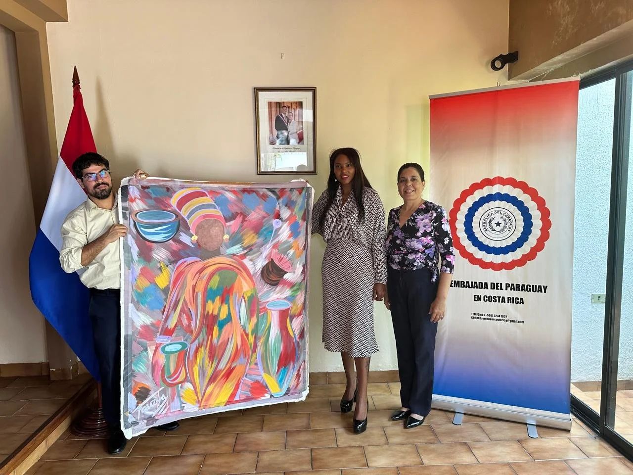 This artwork titled “African Beauty” was collected  by the Government of Paraguay to be added as a part of the Paraguay Museum art collection.