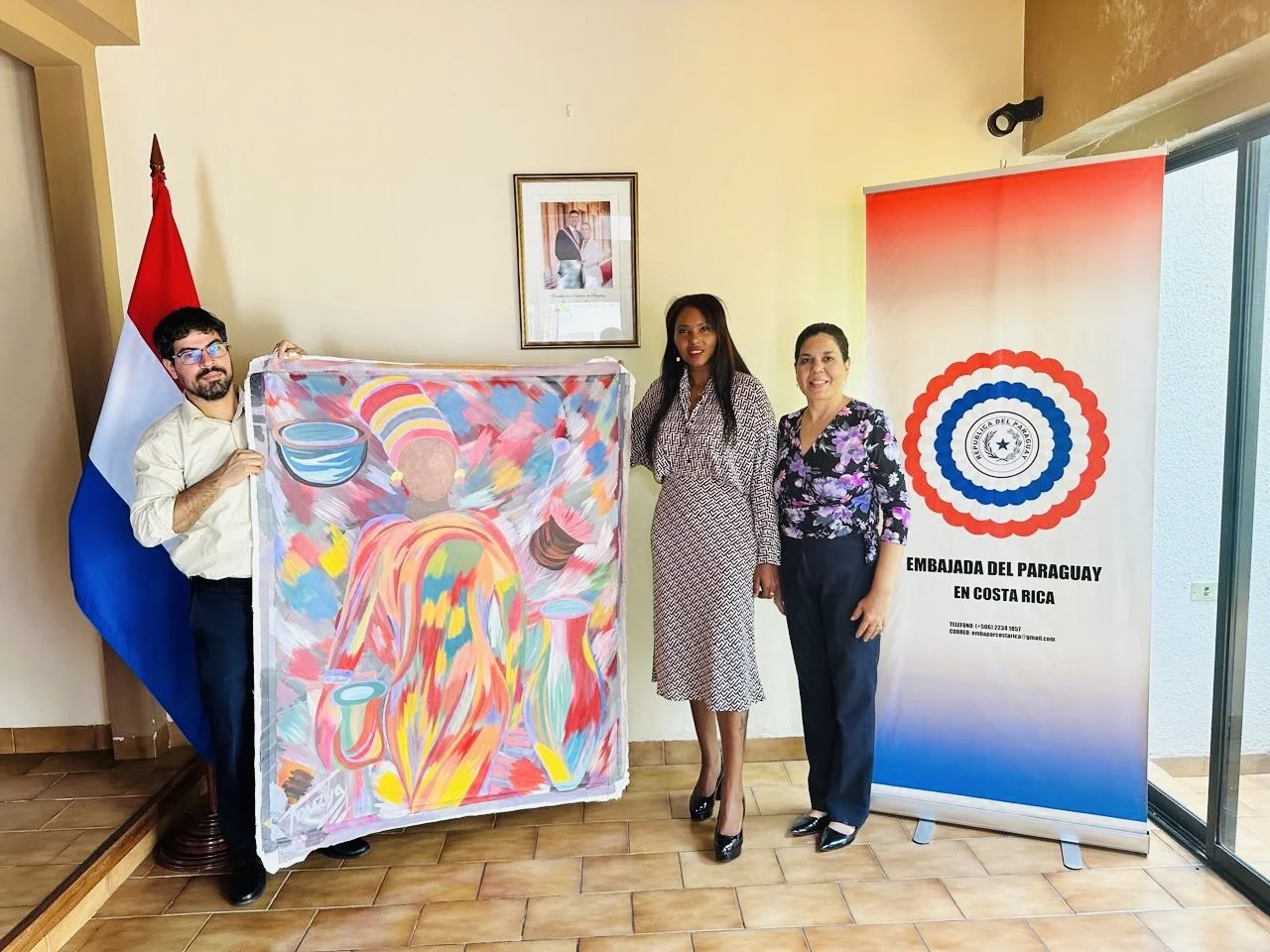 This artwork titled “African Beauty” was collected  by the Government of Paraguay to be added as a part of the Paraguay Museum art collection.